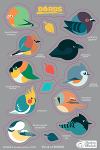 BORBs "Flock of Borbs” Vinyl Sticker Sheet