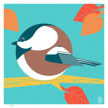 Load image into Gallery viewer, Chestnut Chickadee 4x4 Limited Edition Print
