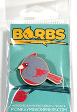 Load image into Gallery viewer, BORBS Desert Cardinal Wooden Pin
