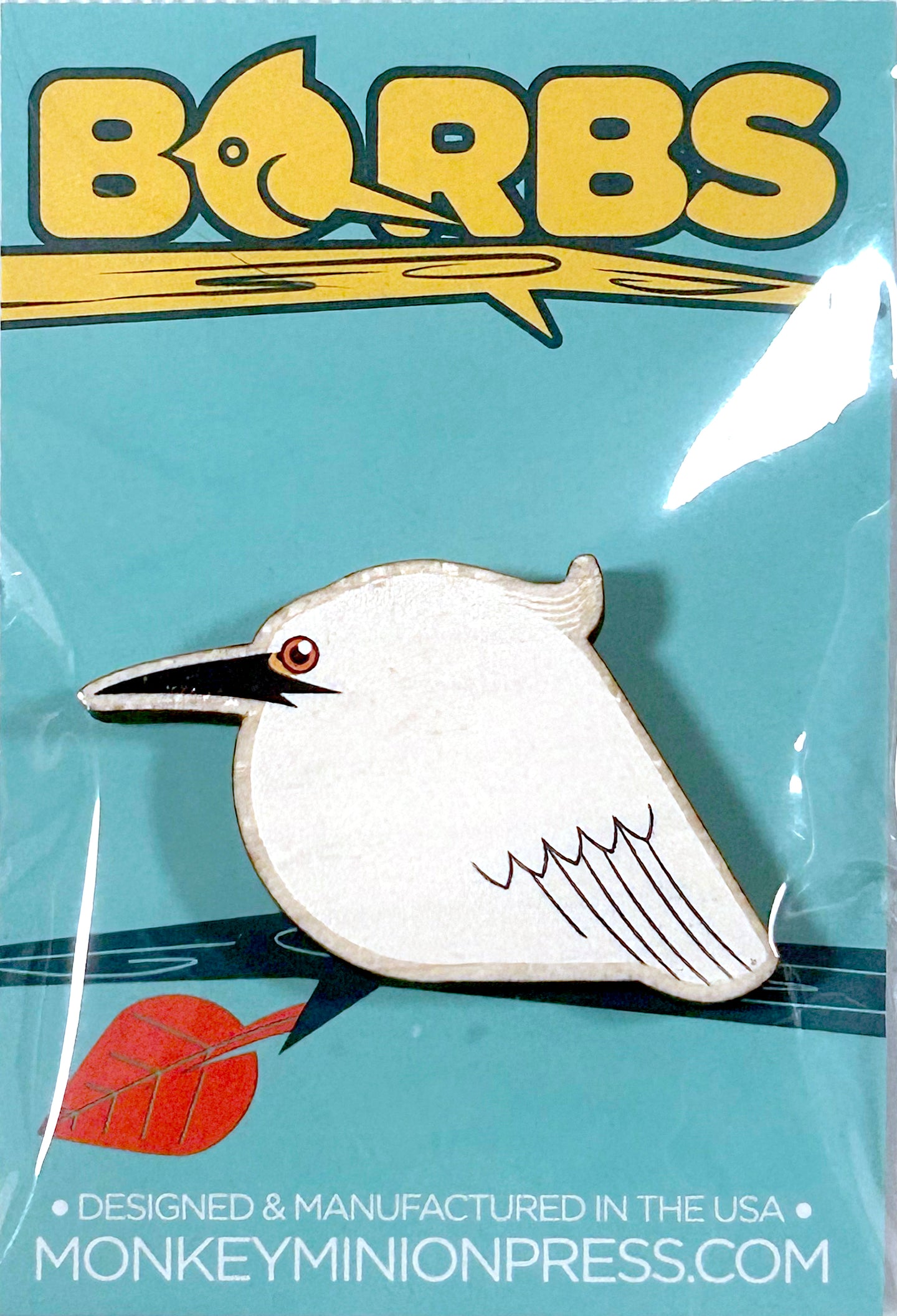 Snowy Egret Wood Pin