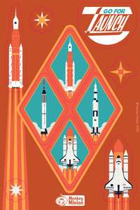 Go For Launch SLS Vinyl Sticker Sheet