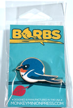 Load image into Gallery viewer, BORBS Barn Swallow Wooden Pin
