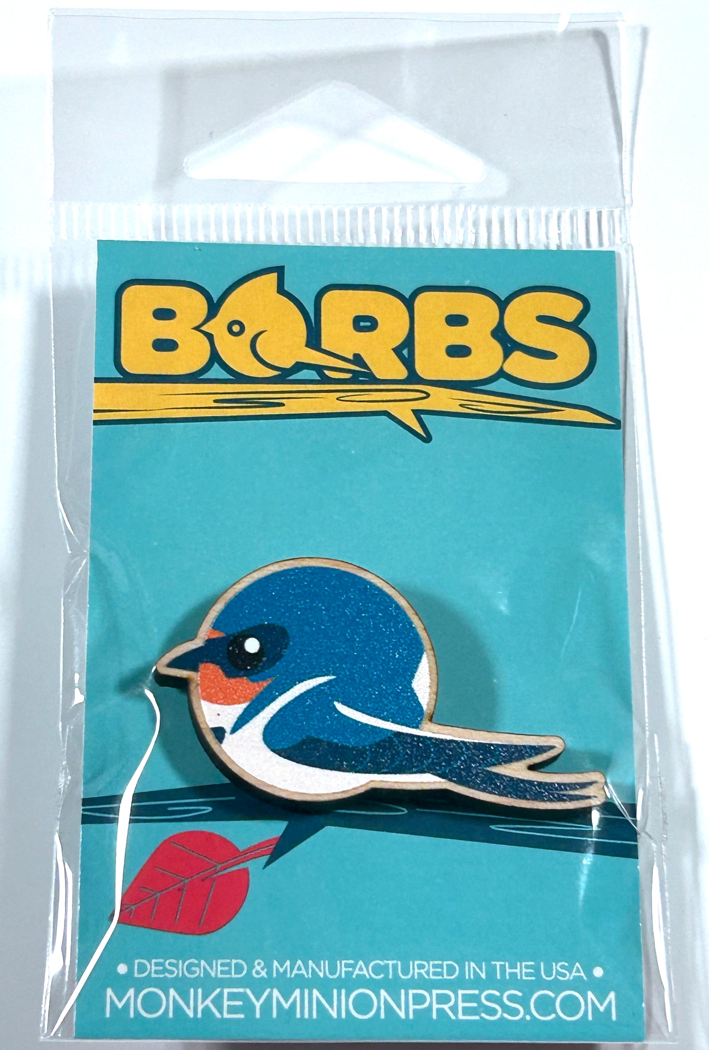 BORBS Barn Swallow Wooden Pin