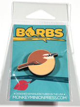 Load image into Gallery viewer, BORBS Carolina Wren Wooden Pin
